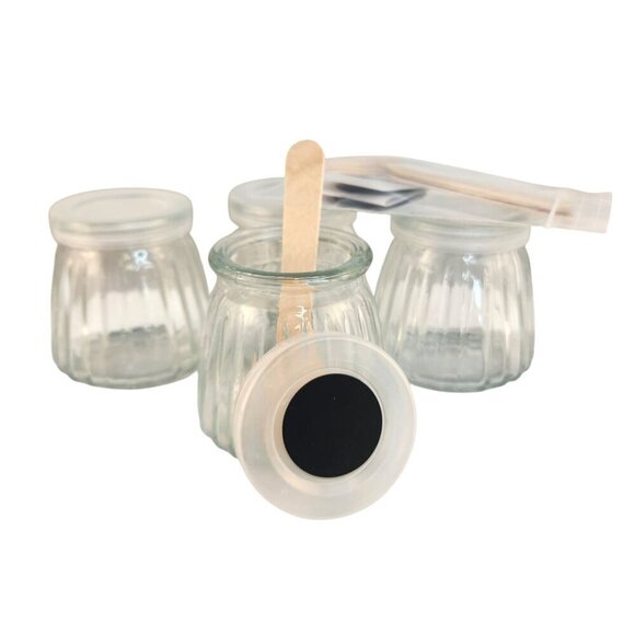 Set Of 3 Clear Glass Jars With Lids & Accessories For Crafting Or Storage - Picture 2 of 12
